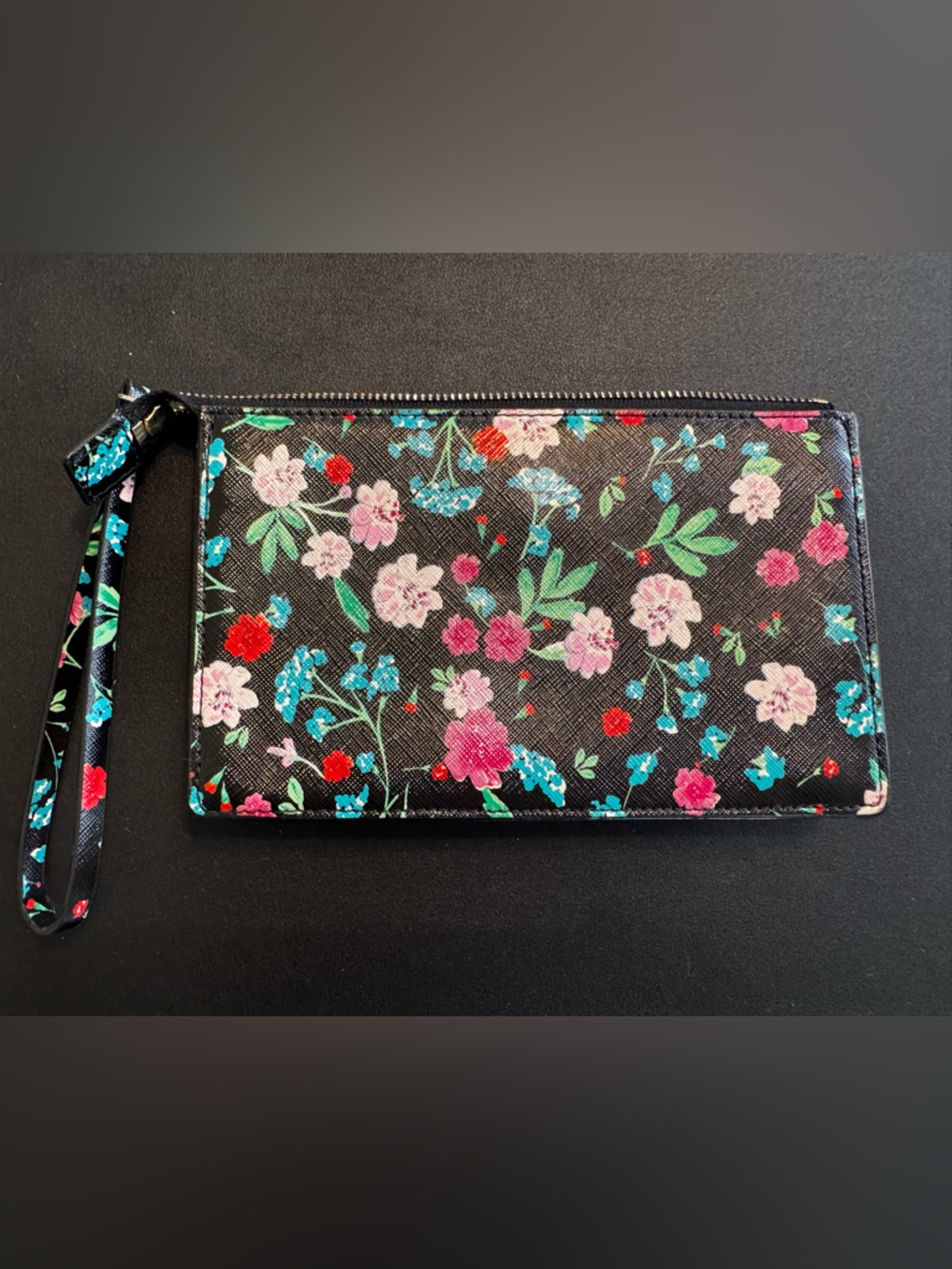 kate spade Black Floral Zip Wristlet Wallet (cameron street jardin leila) - Picture 3 of 4